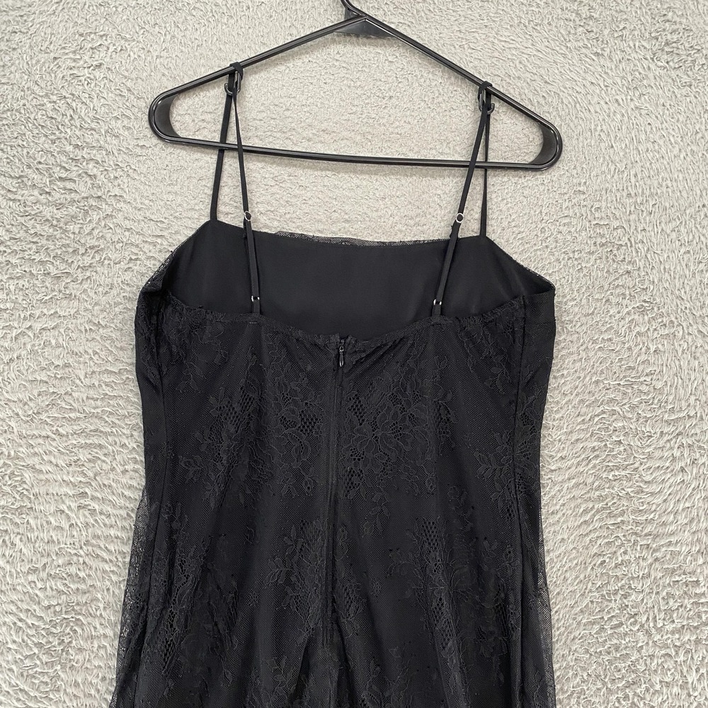 Abercrombie & Fitch Lace Slip Dress Womens‎ M Black Midi Whimsigoth Y2K - Picture 9 of 13
